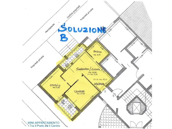 Progetto per opzione di personalizzazione appartamento B.