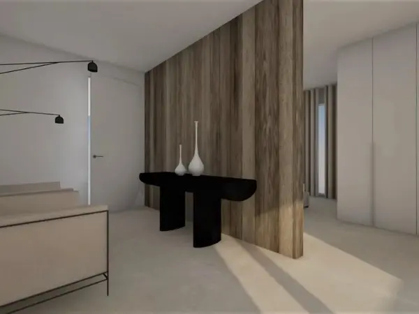 Vista sul mini appartamento recentemente ristrutturato.